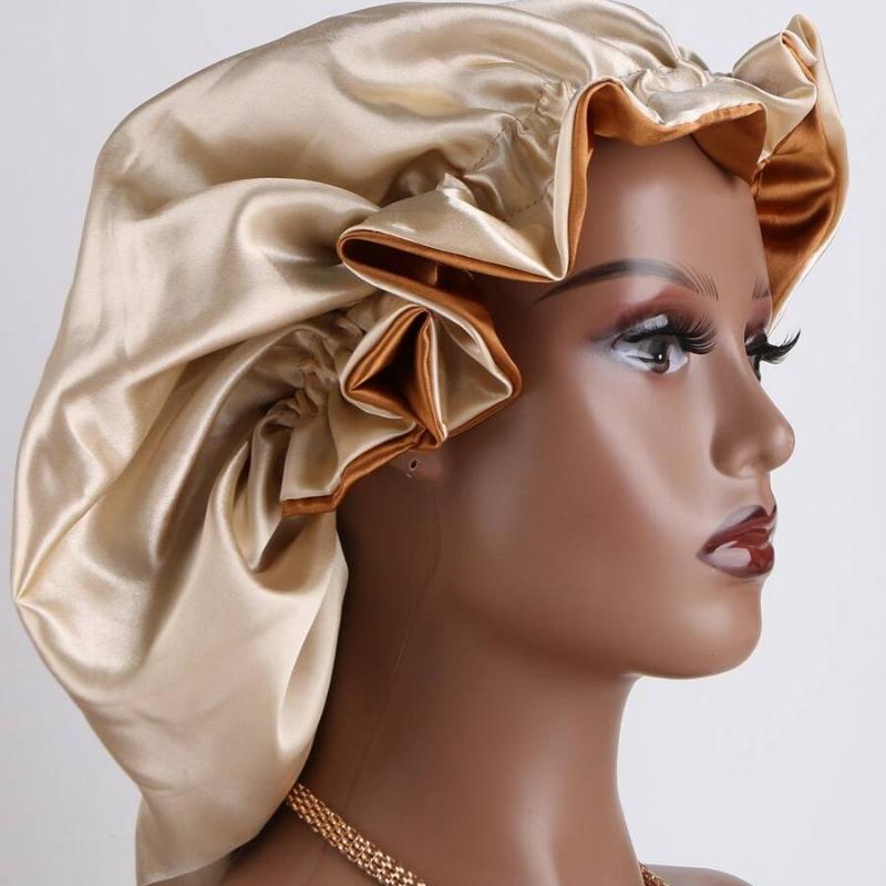 1pc Two Tone Satin Hat Silk Bonnet Satin Bonnet
