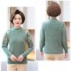 Winter Warm Mink Fur Sweater for Middle Aged Women Loose Fit Comfortable Top
