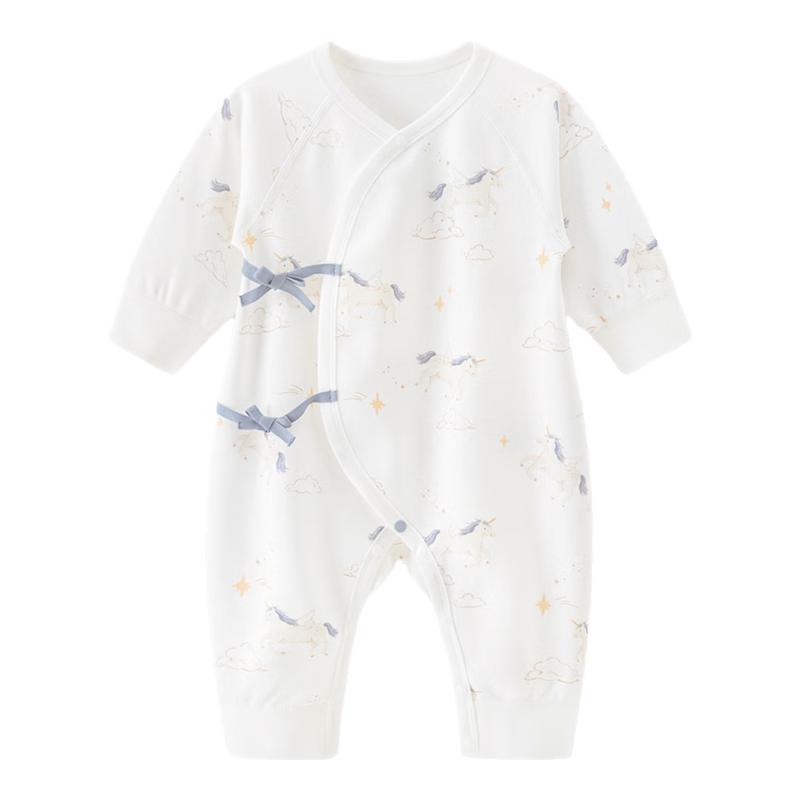 Guaiqixiong Newborn Pure Cotton Long-Sleeve Romper 59cm