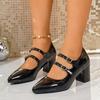 Scarpe Mary Jane Vintage da Donna Taglie Forti, Décolleté con Tacco Medio e Grosso