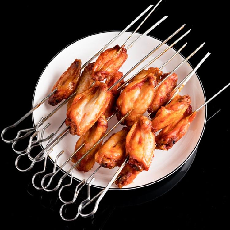Rotary BBQ Grill Cage Skewers Needle Cage Vegetable Meat Skewer BBQ Tools