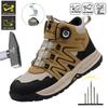 Top Qua Rotating Button Safety Shoes for Men Shoes Composite Toe Work Sneakers Puncture-Proof Indestructible Shoes Work Boots
