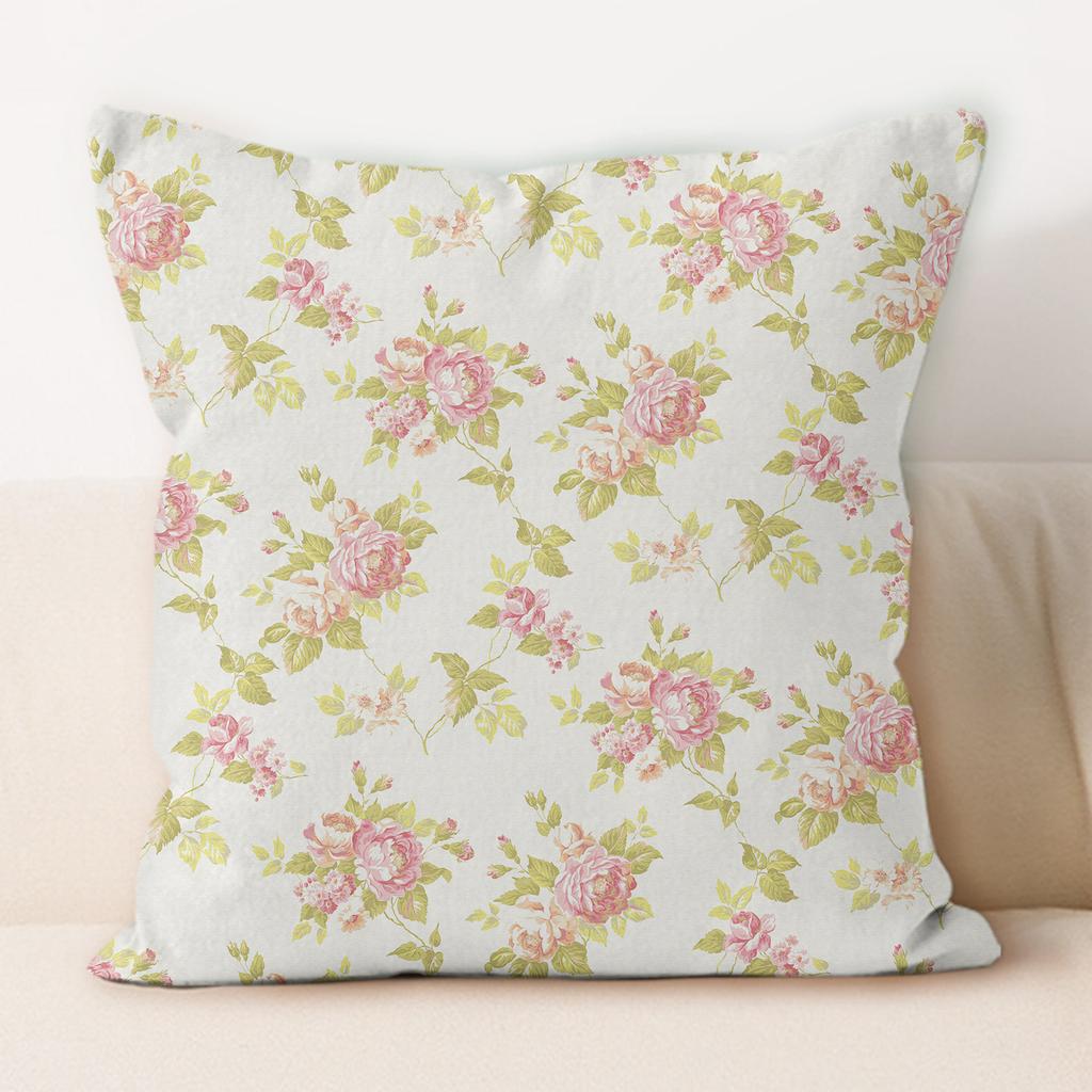 Ins Style Retro Floral Pillowcase Soft Fabric Sofa Cushion Cover Bedroom Decor Pillow Case