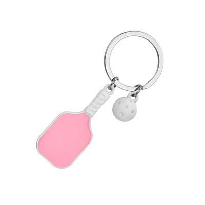 Zinc Alloy Pickleball Paddle Keychain Sports Accent Lightweight Portable Multi Functional Decoration Perfect Gift for Fans