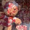 Bear Pendant Disturbing Blood Splattered Small Bear PP Cotton Fabric Texture Suitable for Dark Theme Parties Decorating