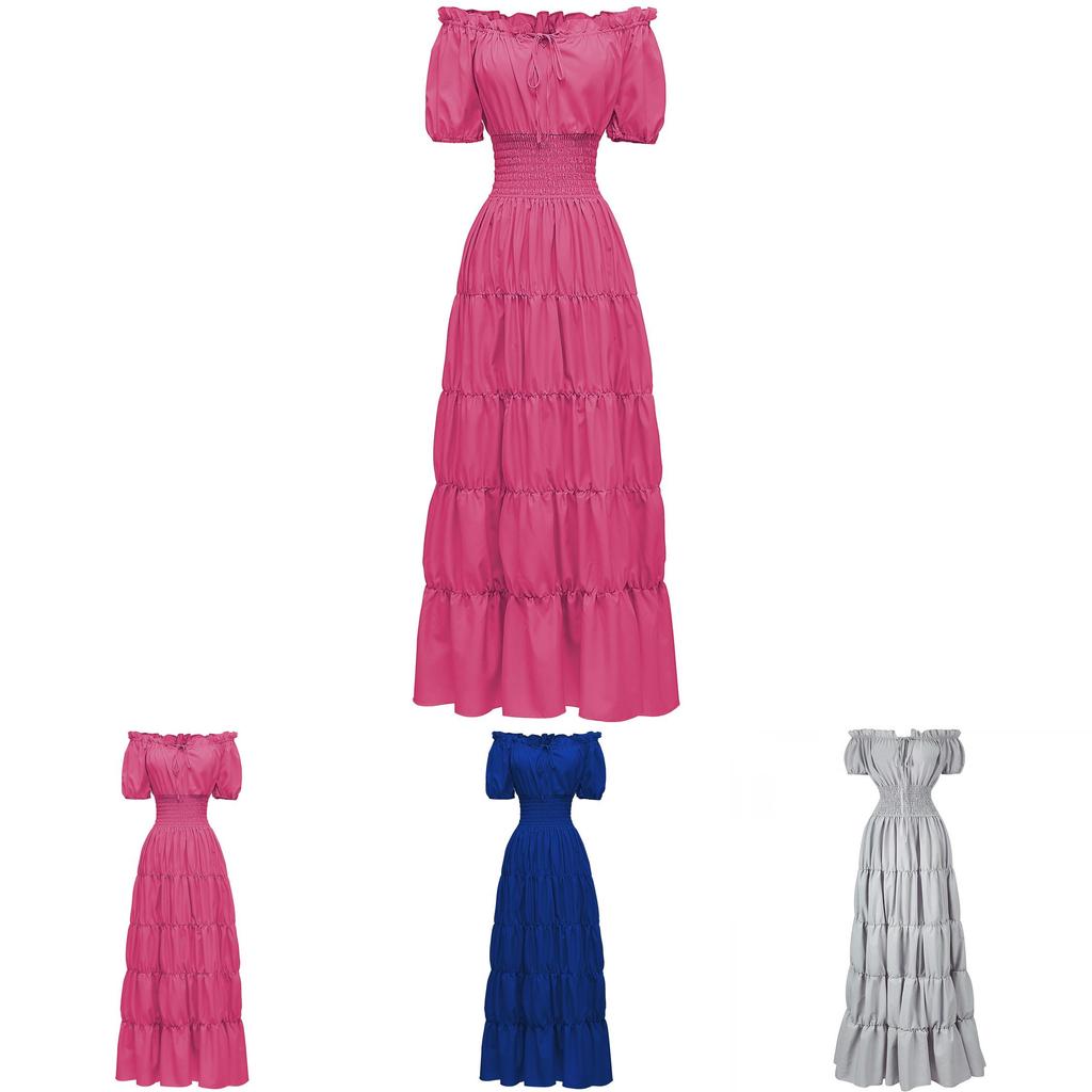 Medieval Renaissance Women's Long Dress Stage Costume Halloween Cos Role Playing Vintage Clothing