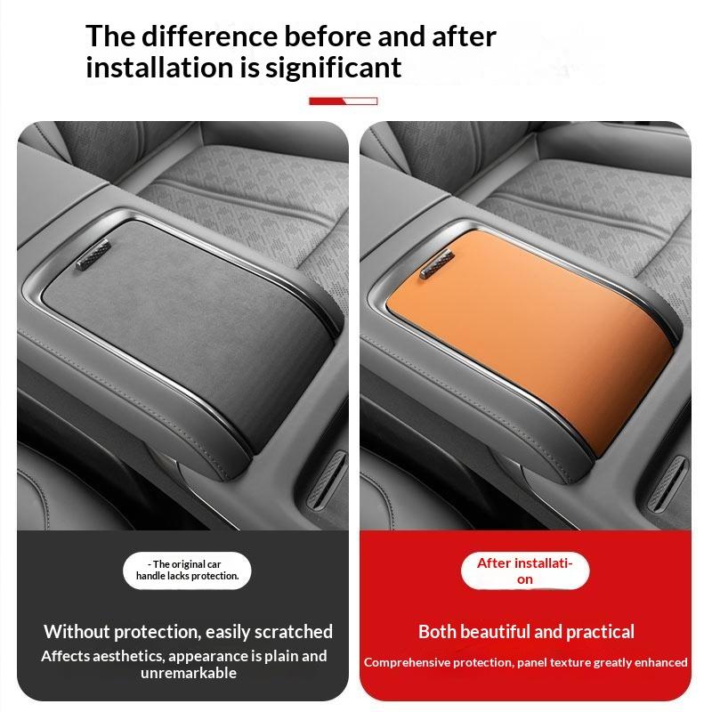 Fit For Zeekr 7X Car Suede Center Console Panel Decorative Sticker Armrest Box Cover Trim