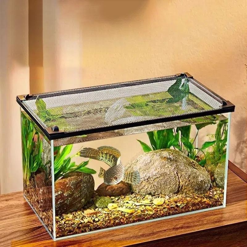 Rete di Protezione Anti-Salto per Acquario Magnetica Copertura Rete Fai-da-te Facile Installazione Copertura Rete per Acquario Rete per Acquario Tartarughe Acquario