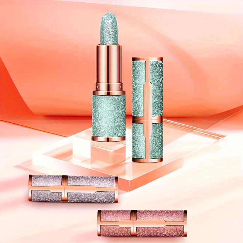 Rose Smoke Pinkish Lipstick Bright Glitter Starry Sky, Shiny Velvet Texture, Durable, Make Your Lips Shiny, Waterproof, Gift for Women