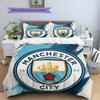 Manchester City FC Pattern Bedding Home Decoration Birthday Gift (1 * duvet cover + 2 * pillowcase, without core)