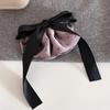 Hairpin French Style Satin Texture Dot Print Ribbon Bowknot Decor Spring Hair Clip Versatile Lightweight Hair Accessory
