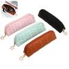 Fashionable Accessory Bag for Women Diamond Star PU Leather Pencil Case, Large Capacity Stationery Pouch, Smooth Luxury Texture Holder Metal