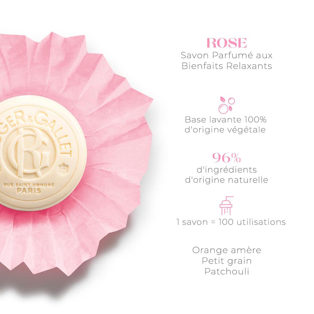 ROGER GALLET Sabon Perfume Rose 100g &