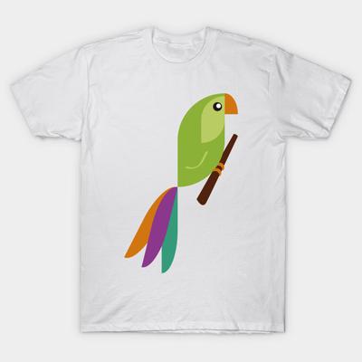 T Shirt Women Parrot Harajuku Print Kawaii Tshirt Summer Short Sleeve Female T-Shirt Top Tee