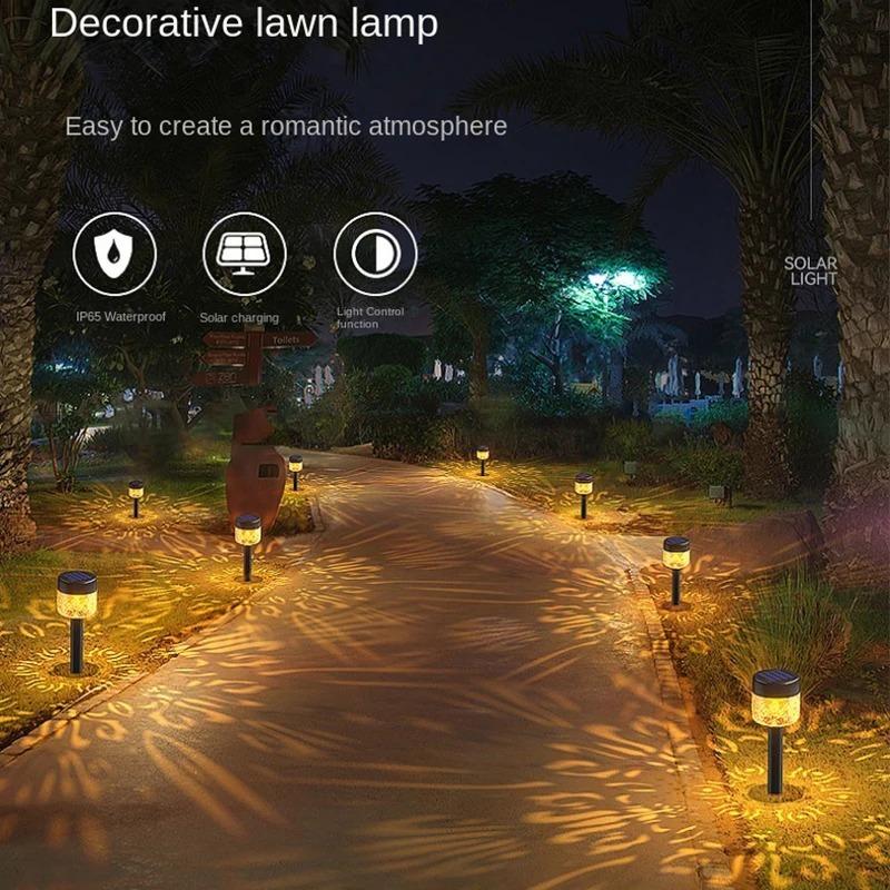 Solar Rasenleuchten Betrieben Wasserdicht Gartenlampe Landschaftsweg Außen für Hof Hinterhof Unterirdische Lampe Terrasse Dekorativ