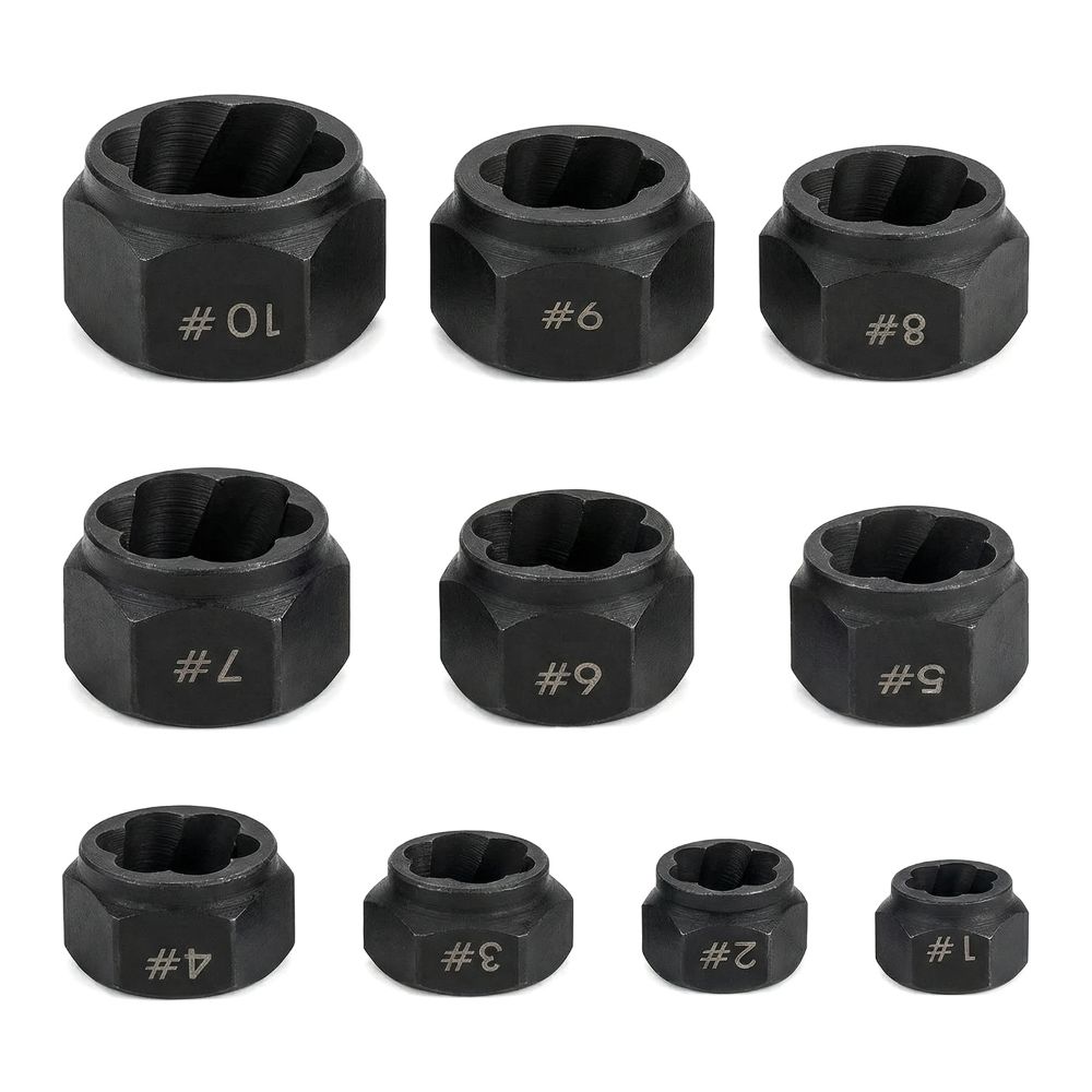 10 PCS Socket Bolt Remover Set Impact Screw Extractor Set  Industrial Disassembling