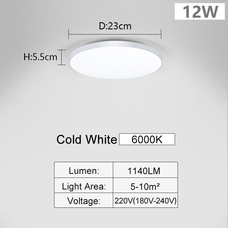 

MARPOU ультратонкие 47 см светодиодные потолочные светильники круглые 46 Вт 36 Вт 20 Вт 12 Вт потолочные светодиодные современные для кухни спальни гостиной ванной комнаты 220 В 220V