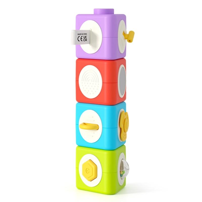 

Stacking Block Learning Toy for Toddler Enhances Color Recognition Hand Eye Coordination and Fine Motor Skill Exercise 1