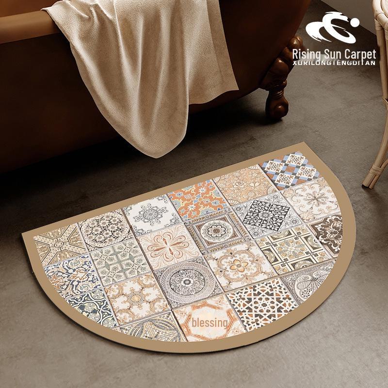 

Коврик для ванной с диатомовой грязью в американском стиле - быстросохнущий, нескользящий, впитывающий воду коврик для пола или входа 40*60CM