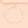 925 Silver Heart Chain Hand Bracelets Woman Wedding Ladies Vintage Luxury Designer Jewelry Accessories Argent 925