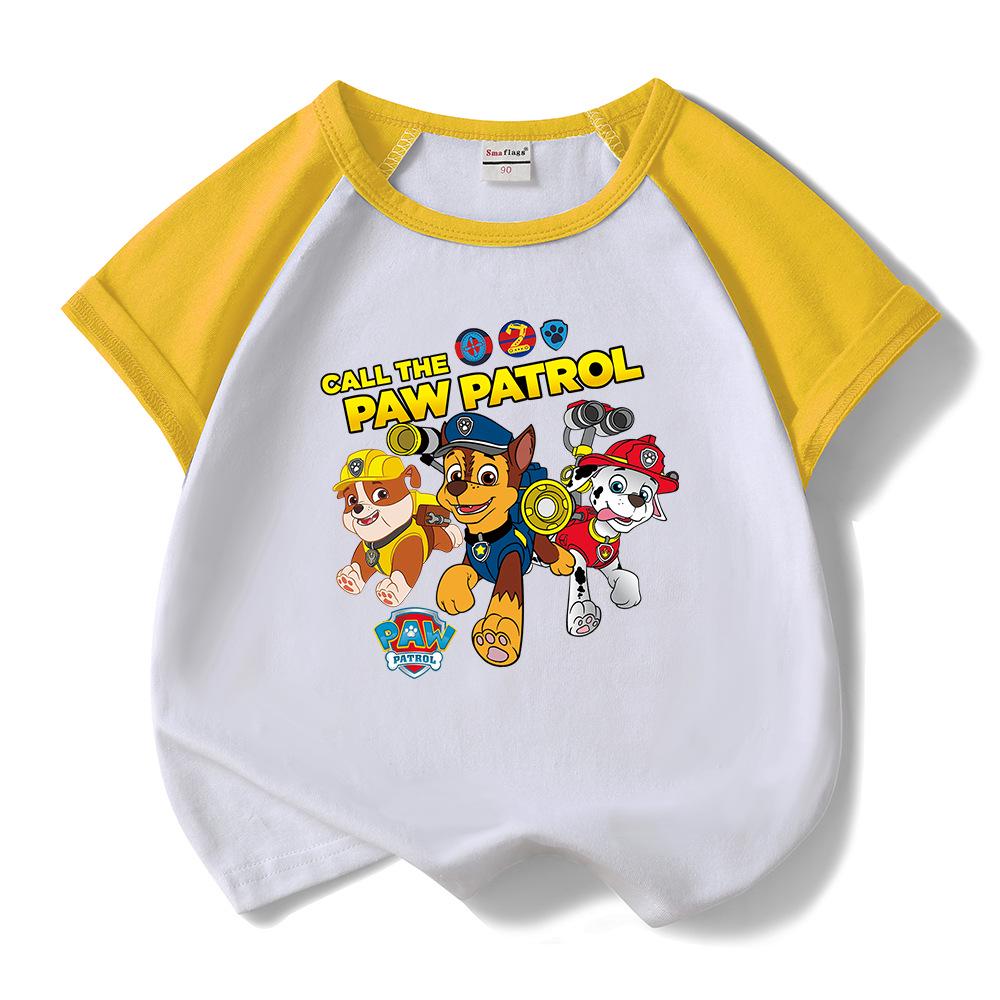 Paw Patrol Kids' Cotton T-Shirt & Shorts Set - Summer Style Boys' Casual Outfit