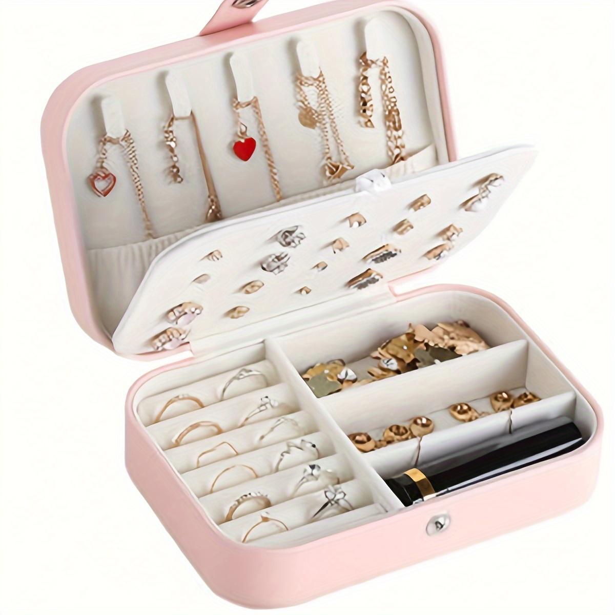 Jewelry storage box, gift box, jewelry box, packaging box, earrings, stud earrings, necklace, ring, jewelry box, one set розовый