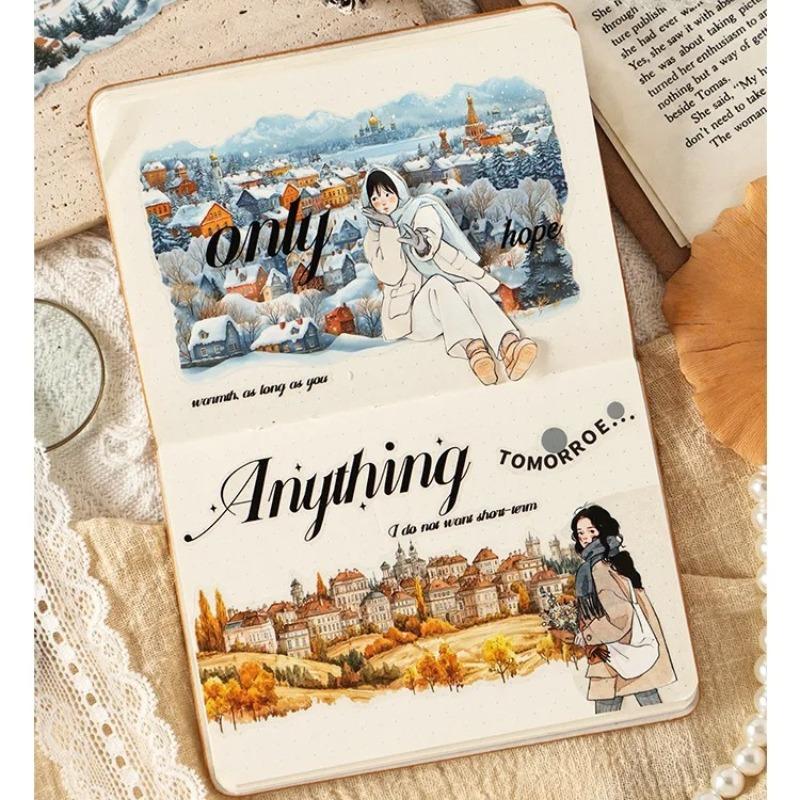 10pcs Kawaii Scrapbook Sticker Ji Xu Era Scrapbooking Supplies Planner Decorative Stationery Sticker Album Decoration