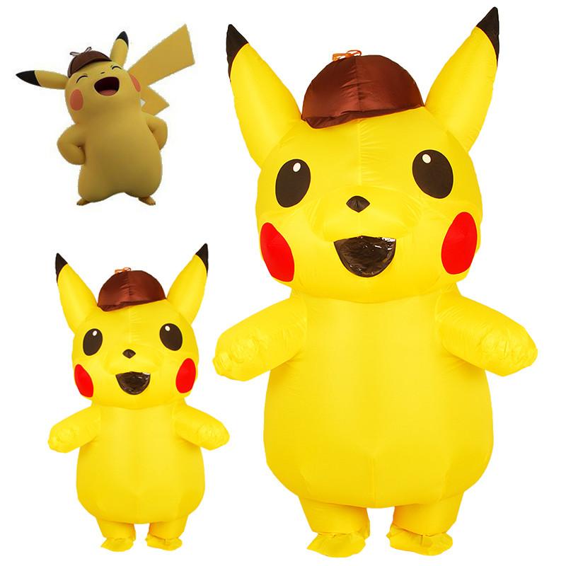 Vielseitiges aufblasbares Kostüm Detektiv Pikachu für Kinder und Erwachsene mit zeitlosem Charme für jeden Anlass