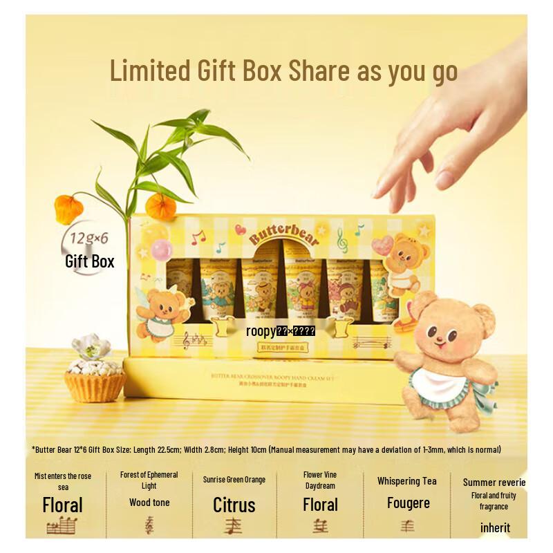 Roopy Butter Bear Fragrance Hand Cream Gift Set