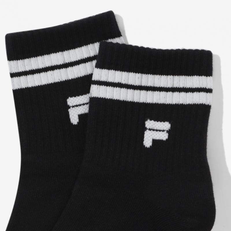 [Fila Kids] F Logo Long Neck Socks  Fk3scF5350x Blk  q0zFk3scF5350xBlk