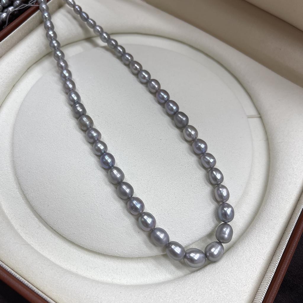 36cm Natural Freshwater Pearl Beads Strand 4-10mm Rice Pearls for Handmade Jewelry Making DIY Necklaces Bracelets Earrings Accessories, Luxury Gifts