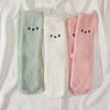 Ženy Tlusté Teplé Ponožky Zimní Anime Roztomilé Vtipné Ponožky Domů Bílý Prink Nadýchané ponožky Nový rok Vánoční dárek Neformální