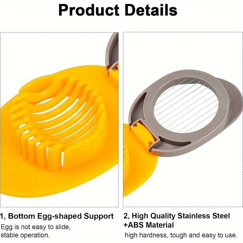 Stainless Steel Egg Slicer 2 In 1 Boiled Egg Cutter Sharp Wire Mushroom Slicer