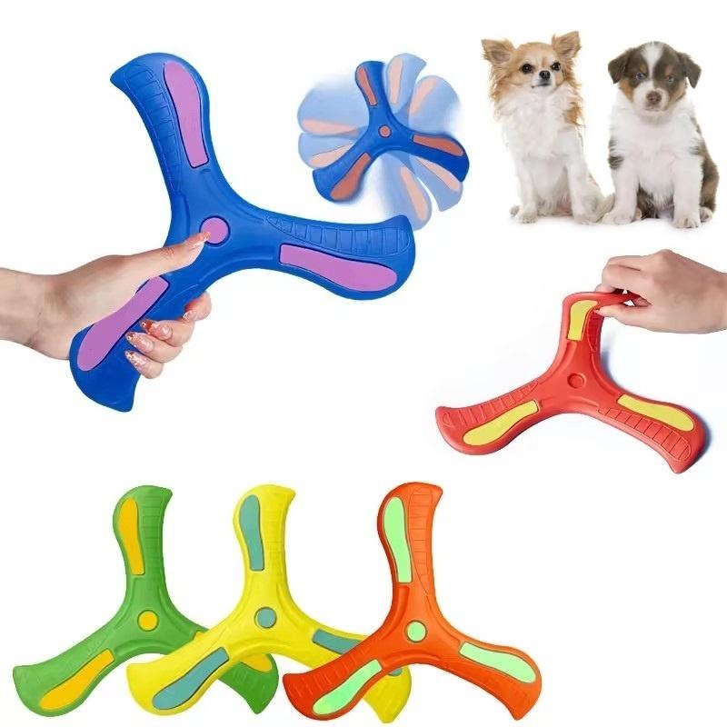 Activating Toys Unisex Kids Boomerang Toy V-Shaped Dart Returning Boomerang Throwing Target Spinner Three-Bladed Flying Disc Pets Toy