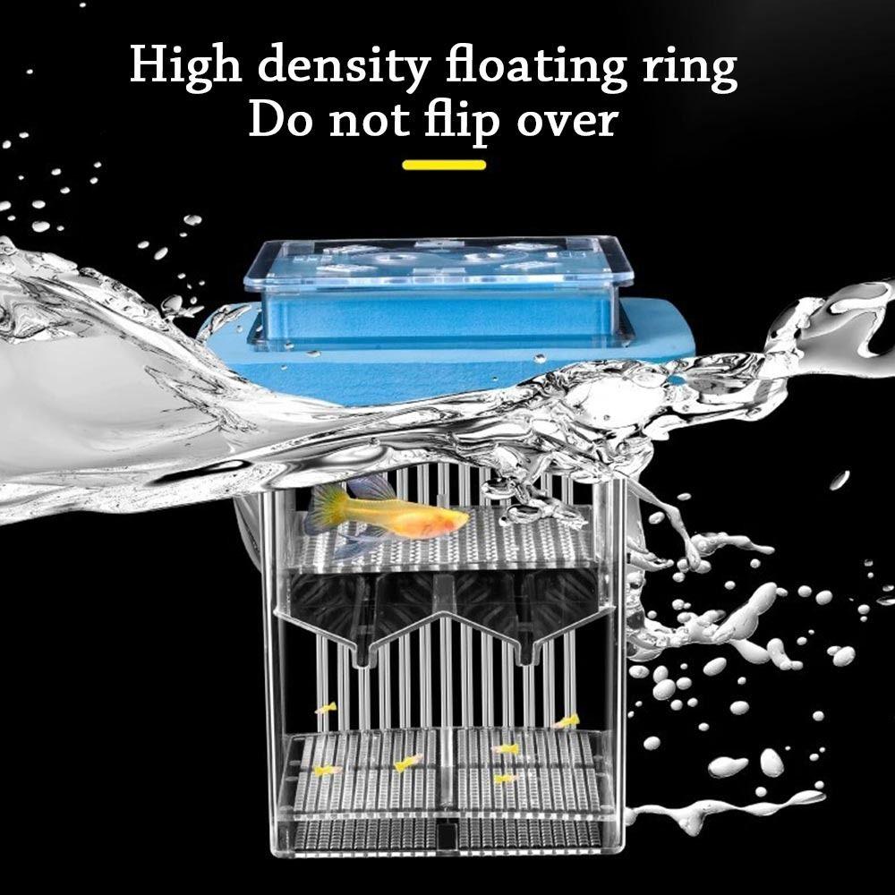 Transparent Fish Breeder Box Clear Frame Floating Hatching Box Aquarium Hatchery Accessory