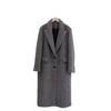 Daily commuter suit herringbone pattern wool coat thickened and thin autumn and winter new femininity gray