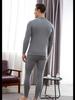 Men's Plus Velvet Thickened Thermal Underwear Set for Middle-aged and Elderly - High-collar Autumn Top and Pants