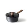 SENSARTE 18cm Saucepan with Black 1.9L Single-Handle Lid, IH/Gas Compatible, Non-Stick, PFOA/PFOS Free, Lightweight,