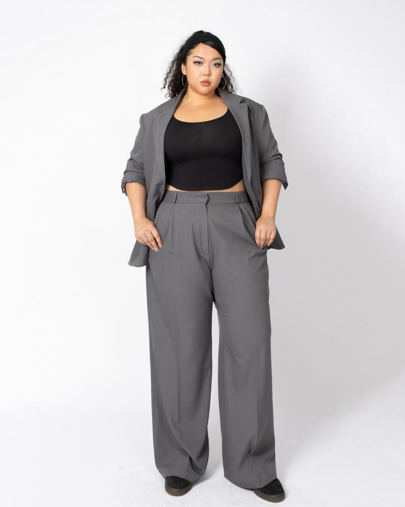 Kulsiseu Css Wide Slacks-028 (Grey)
