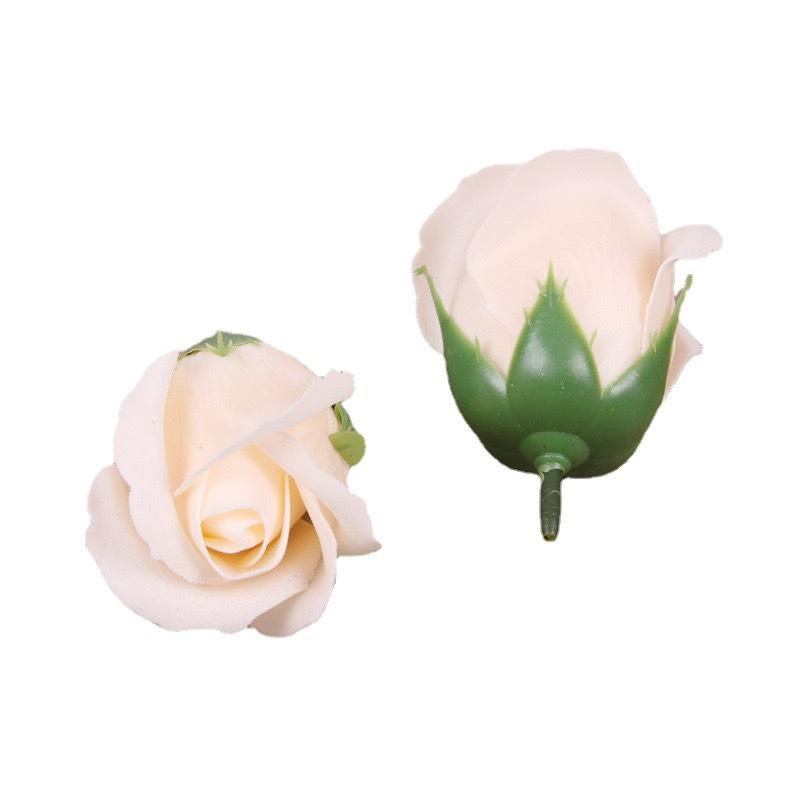 50pcs Two Layer Soap Flower Rose Big Flower Head Thickened Packaging Bouquet Material Simulation Flower Valentine's Day Gift Box