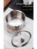 304 Stainless Steel Double-Layer Steamed Egg & Soup Bowl with Lid - Heat Resistant Cooking Pot for Home Use