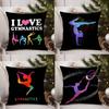 Gymnastics Water Color Pillow Case Sofa Living Room Bedroom Double-sided Printing Square Cushion Nap Time Cushion Cover