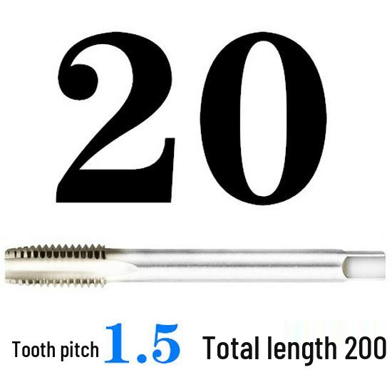 Extended Shank Fine Thread Tap for Hand and Machine Use, Non-standard Sizes M4-M24