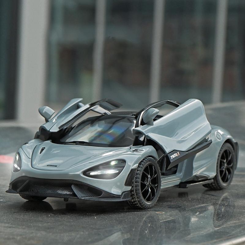 1/32 Mclaren 765LT Supercar Series Metal Alloy Diecast Model Car Fine Decorative Ornaments DIY Self Designed Gifts for Boyfriend
