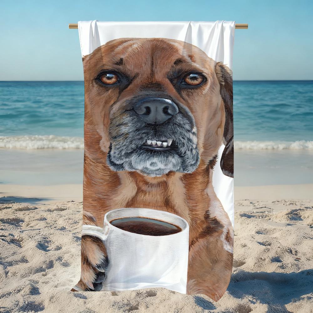 coffee animal Towel Beach Quick Dry Soft Pool Towels Gift for Travel Gym Shower Camping sports