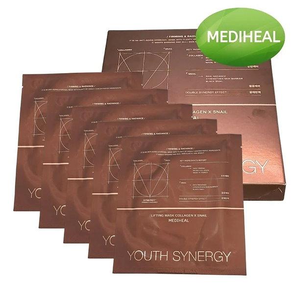 Mediheal Youth Synergy Lifting Mask Collagen X Snail - 1pack (5pcs)/ Anti-Aging, Moisturizing, Korean Cosmetics, Kbeauty