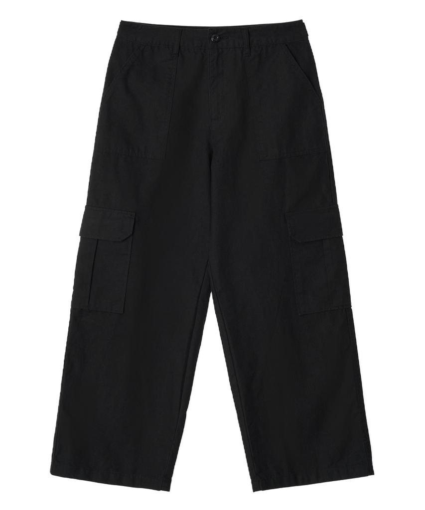 Nyuluki Vintage Cotton Cargo Pants_Black