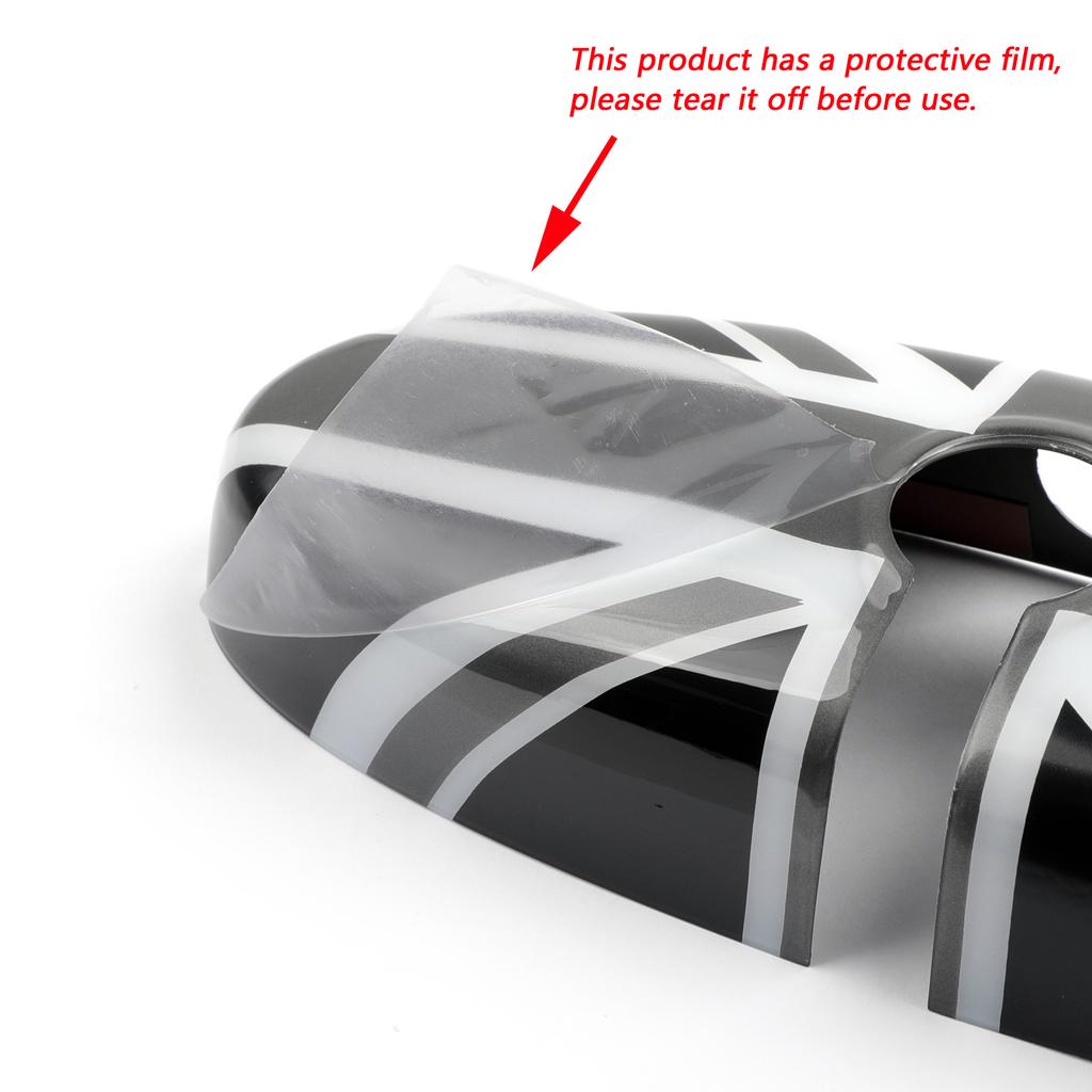 BLH1 Artudatech For MINI R56 Cooper R55 R57 R60 R61 Car Rear View Mirror Cover UK Flag Housing ABS Rearview Mirror Vehicle Parts