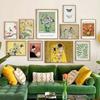 Gustav Klimt Vase Sunflowers Butterfly Vintage AbstractPainting Art Canvas  Posters And Prints Wall Pictures For Bedroom Decor