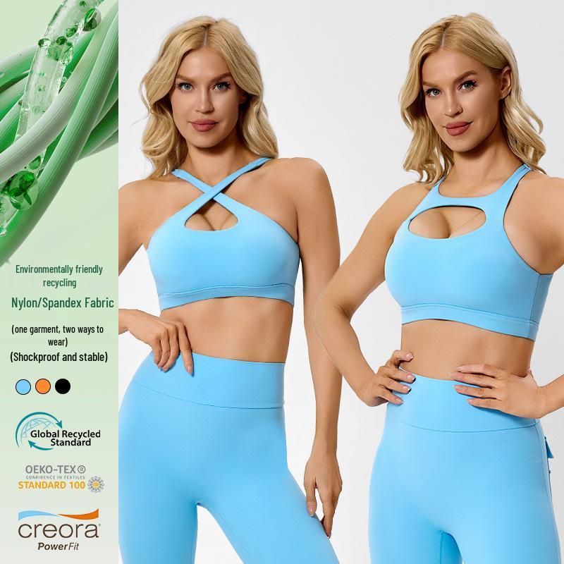 

Eco-friendly Sports Yoga Vest with Chest Pad and Hollow-out Design Medium чорний